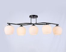 Люстра потолочная пятирожковая Мелодия Света Е27 220В 40Вт Черная картинка 